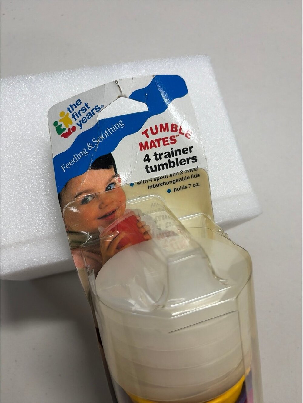 NEW Vintage 1992 90s The First Years Tumble Mates 4 Trainer Tumblers